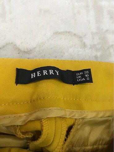 38 Beden sarı Renk Herry sarı pantolon