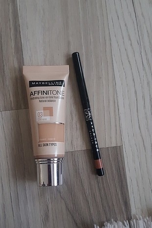 maybelline affinitone ve avon dudak kalemi