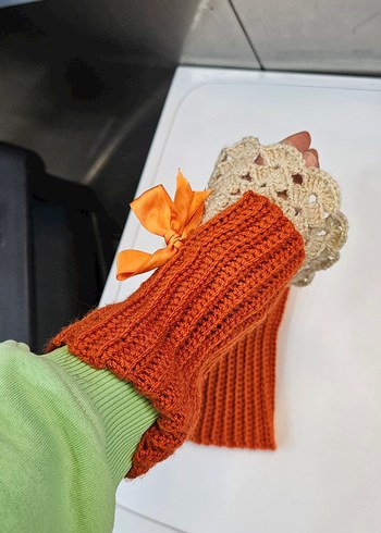Bohem Tarzda Örgü Kadın Eldiveni - Görsel 3