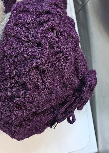 Kadın Mor Örgü Bohem Ressam Bere - Görsel 2