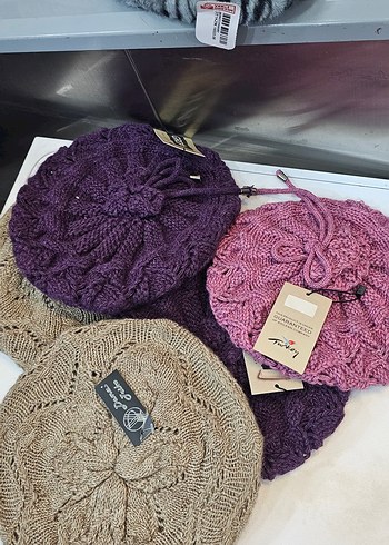 Kadın Mor Örgü Bohem Ressam Bere - Görsel 3