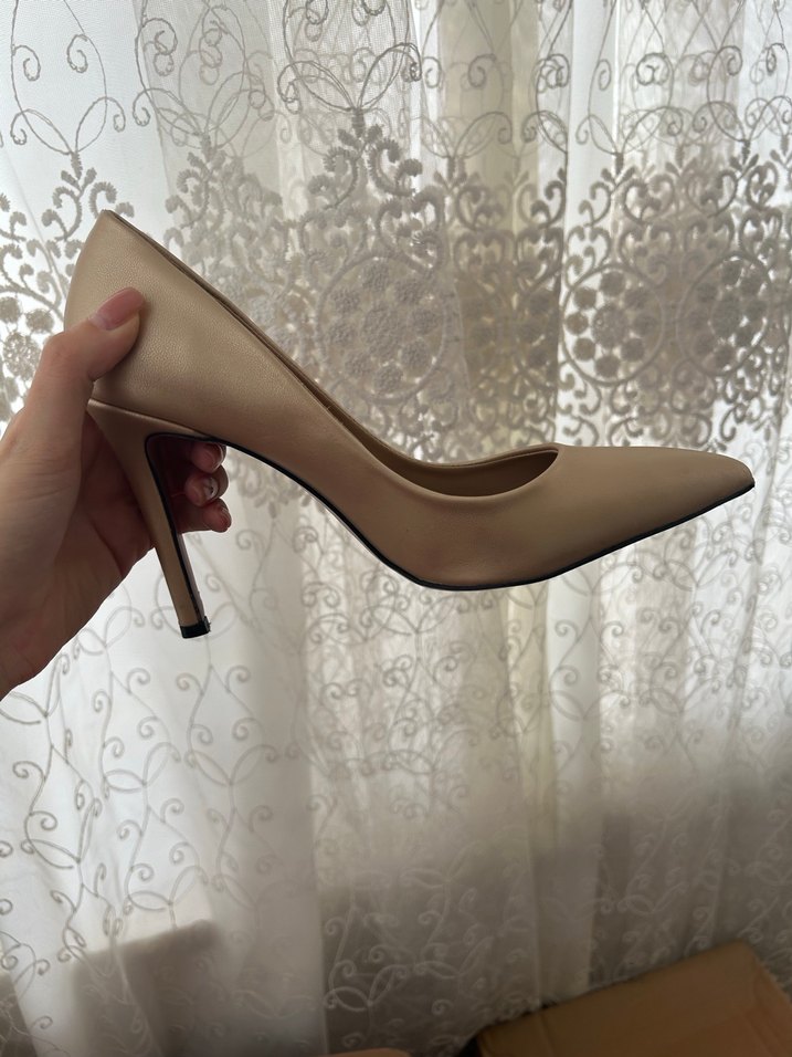 Bej Kadın Stiletto Topuklu Ayakkabı - Görsel 2