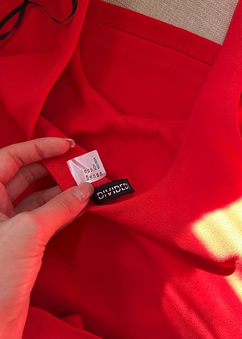 Kırmızı Drapeli Hamile Midi Elbise - Görsel 2