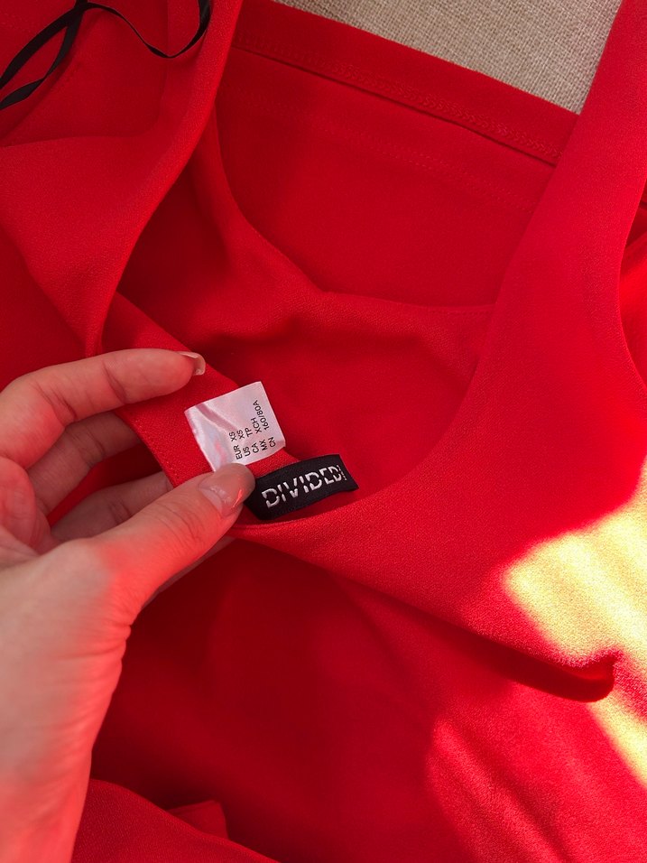 Kırmızı Drapeli Hamile Midi Elbise - Görsel 2