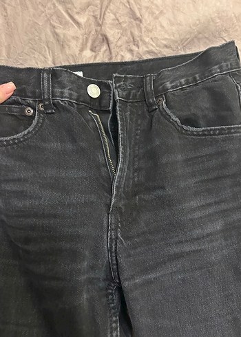 Gri Rahat Kesim Midi Boy Denim Kadın Jean - Görsel 3