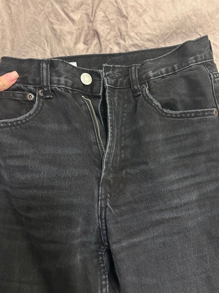 Gri Rahat Kesim Midi Boy Denim Kadın Jean - Görsel 3