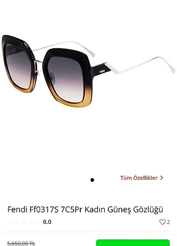Fendi güneş gözlüğü 