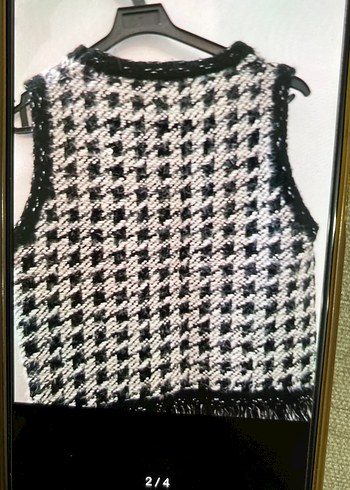 Zara Gri Desenli Kadın Triko Kazak - Görsel 2