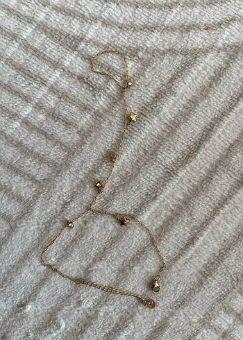 ŞAHMERAN Altın Renk Minimalist Kadın El Zinciri - Görsel 3