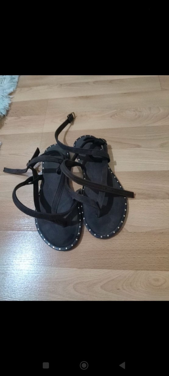 Kahverengi Süet Tokalı Stiletto Topuklu Kadın Sandalet - Görsel 5