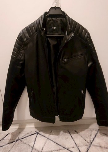 LC Waikiki Xside Marka Siyah Deri Biker Ceket