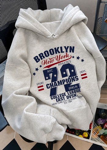 H&M Brooklyn New York Kapusonlu Sweatshirt
