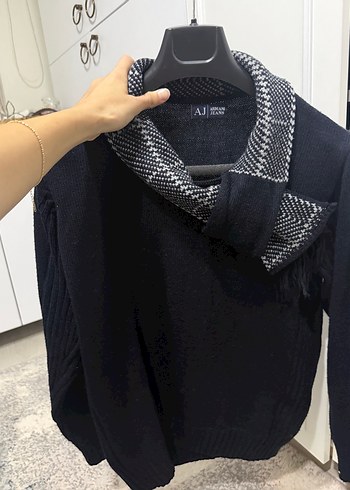 Armani Jeans Erkek Siyah Triko Kazak