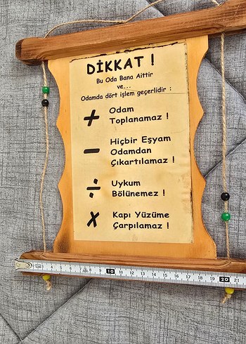 Beden camel Renk ODA UYARI YAZISI PANOSU