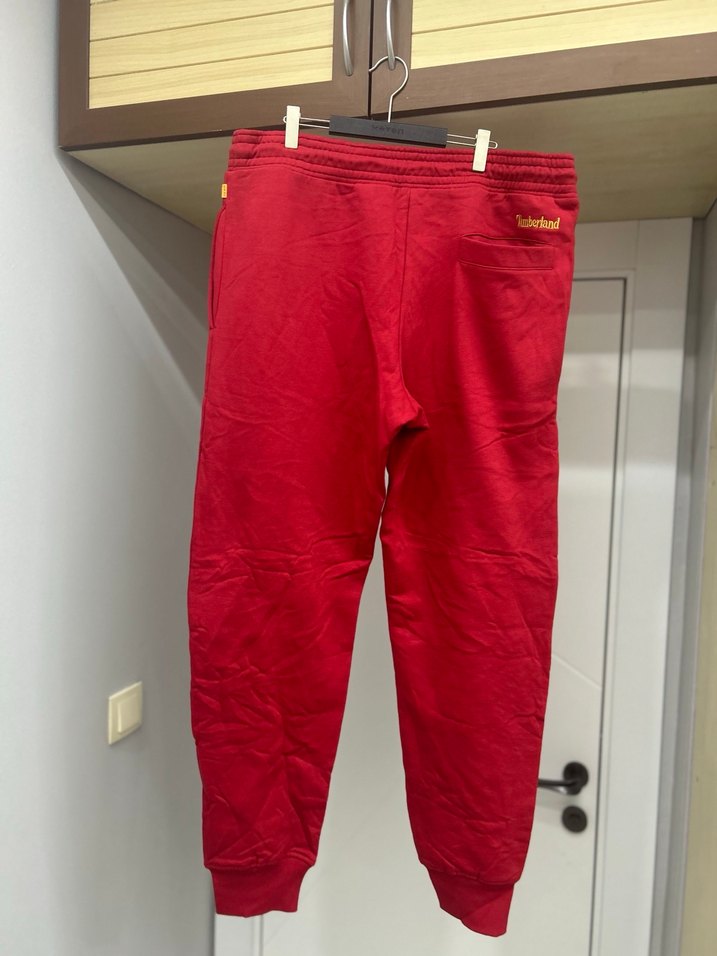 Timberland Kırmızı Rahat Kesim Fermuarlı Erkek Eşofman Altı - Görsel 3