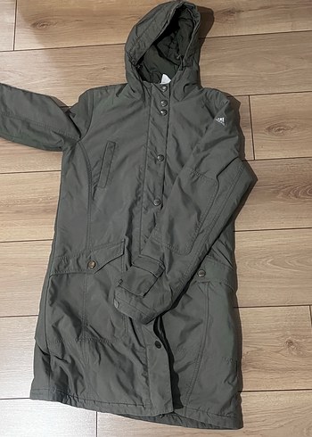 Adidas Haki Kapusonlu Uzun Kislik Parka