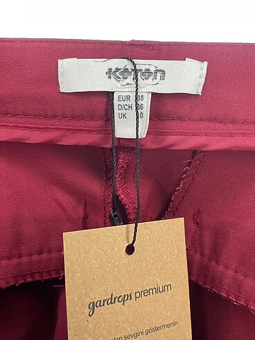 38 Beden bordo Renk Koton Kumaş Pantolon %70 İndirimli.