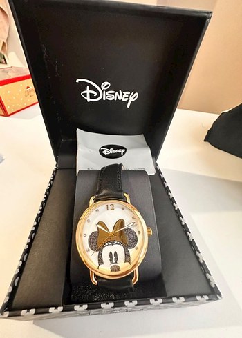 Diğer Disney Mickey Mouse Siyah Deri Saat