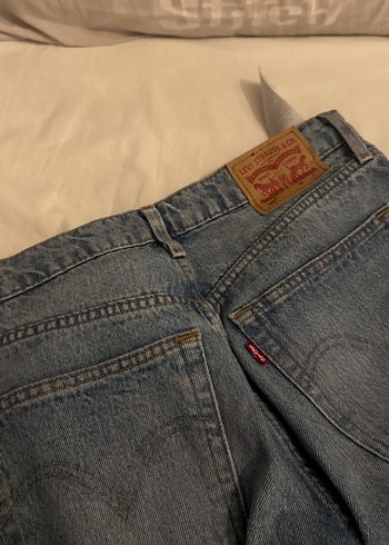 Levis Mavi Dugmeli Bol Kesim Denim Pantolon