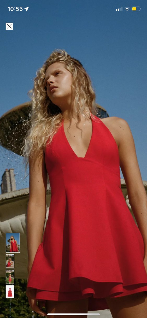 Zara halter yaka elbise - Görsel 3