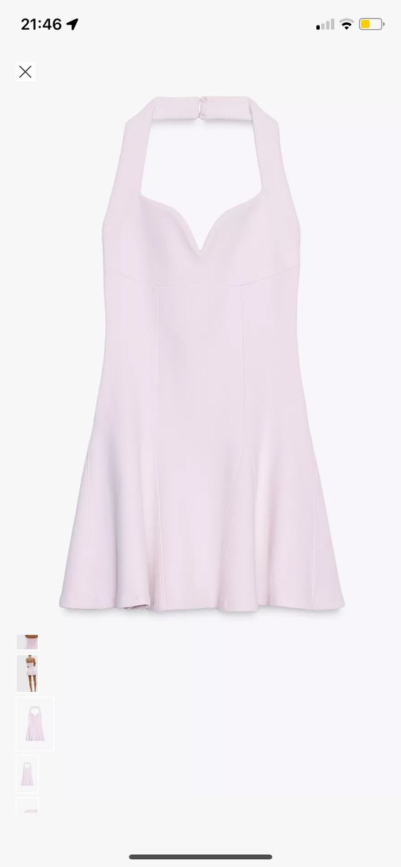 Zara Halter Yaka Elbise - Görsel 4