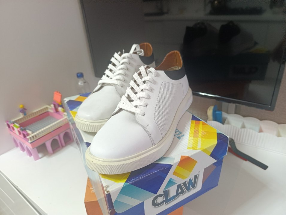 Beyaz Bağcıklı Spor Ayakkabı - Görsel 2