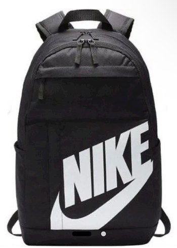 Nike Siyah Beyaz Sloganli Sirt Cantasi