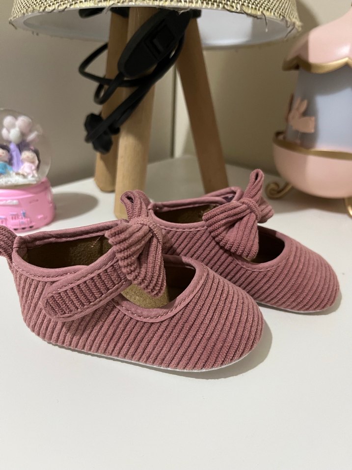 Kız Çocuk Pembe Fiyonk Detaylı Babet - Görsel 2