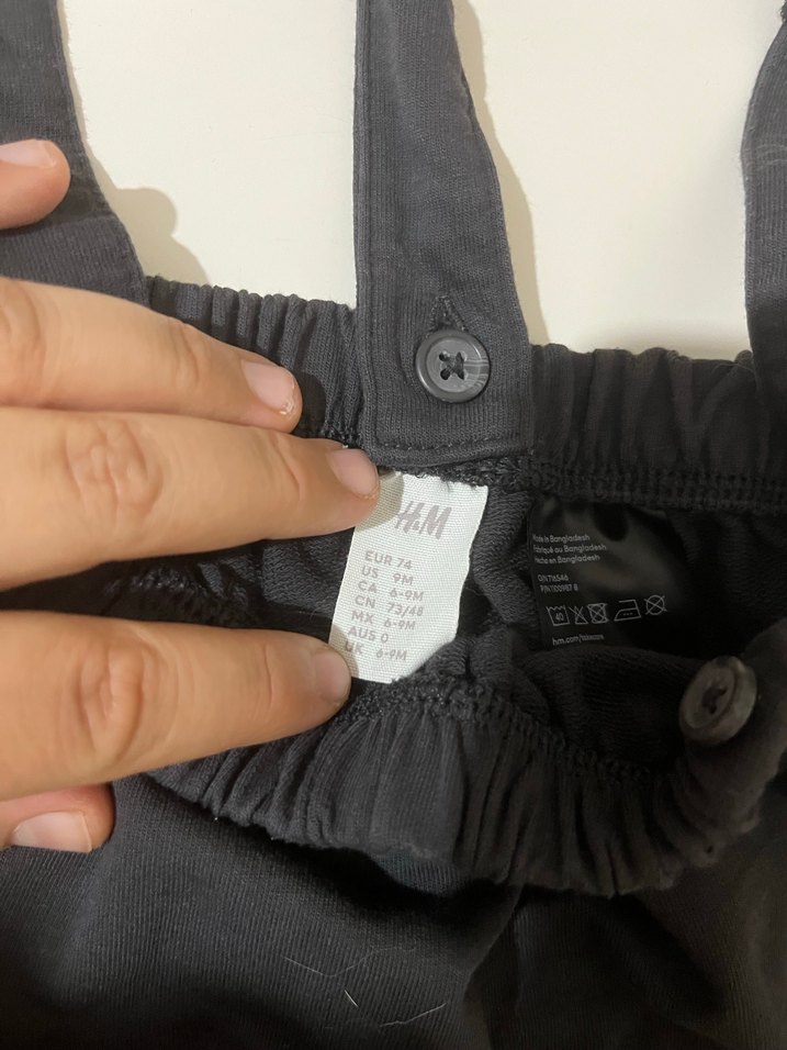 Kız Siyah Elastik Askılı Salaş Tulum - Görsel 2