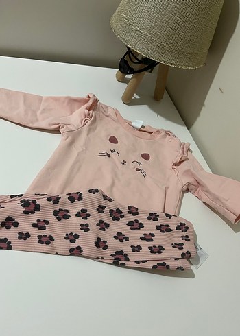 Pembe Baskılı Uzun Kollu Bebek Body - Görsel 2