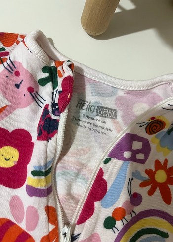 Çiçek Desenli Fermuarlı Bebek Kız Tulum - Görsel 2