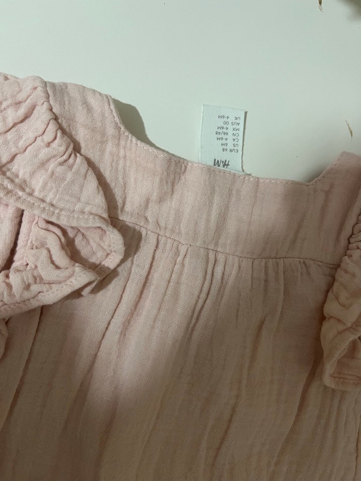 Pembe Fırfırlı Bebek Kız Tulum - Görsel 2