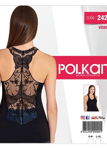 SİYAH DANTELLİ  ATLET - Görsel 3