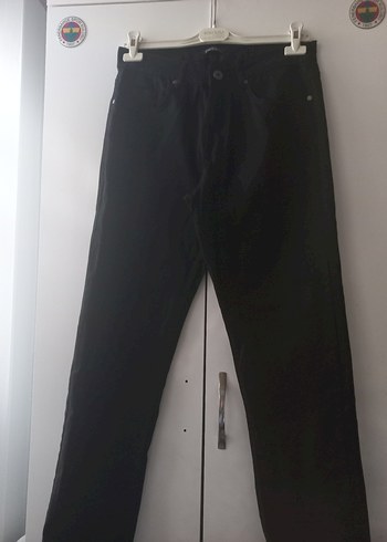 Erkek Siyah Regular Fit Denim Pantolon - Görsel 3