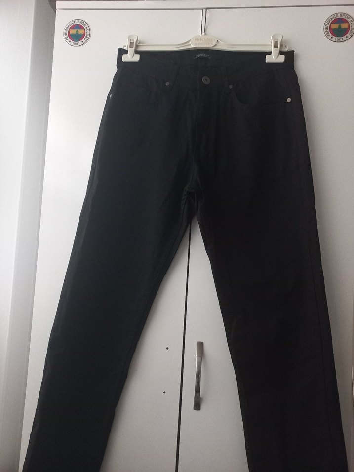 Erkek Siyah Regular Fit Denim Pantolon - Görsel 2