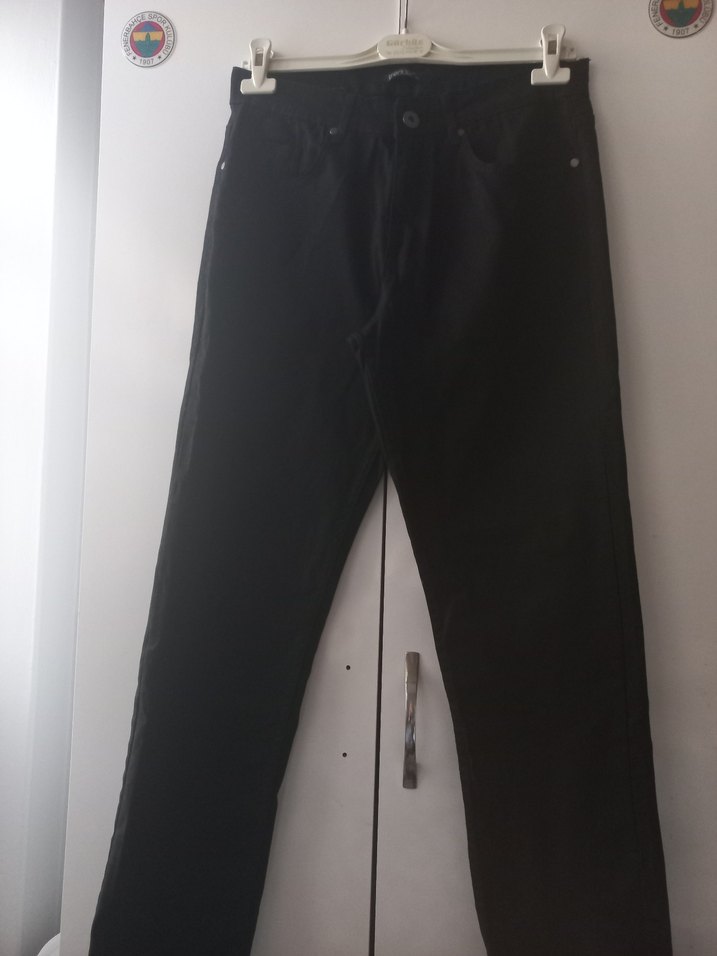 Erkek Siyah Regular Fit Denim Pantolon - Görsel 4