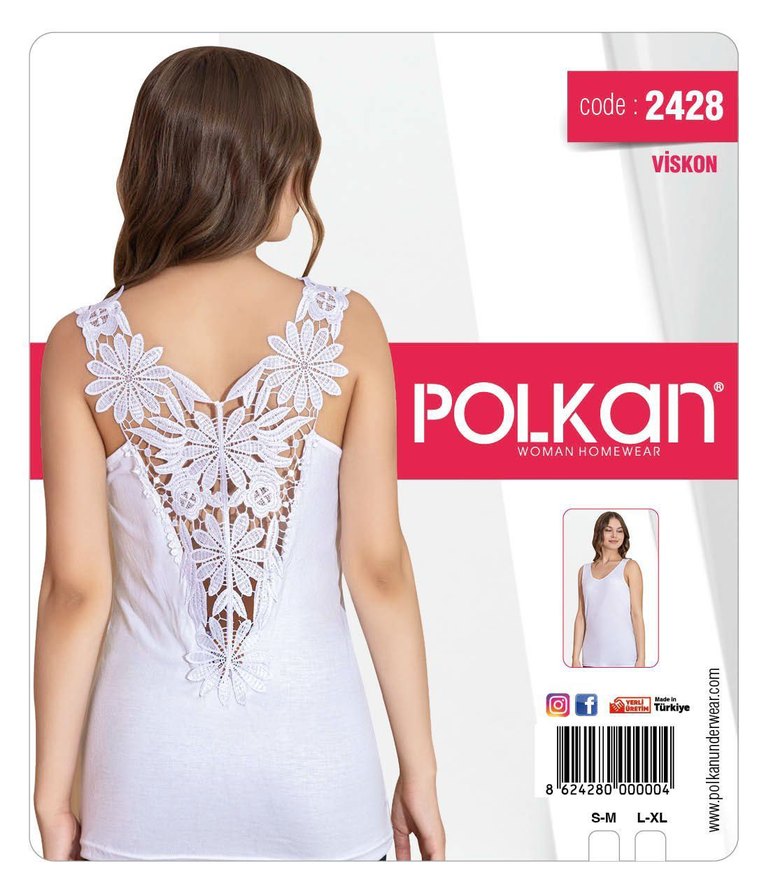 Beyaz Dantel Detaylı Askılı Gecelik - Görsel 2