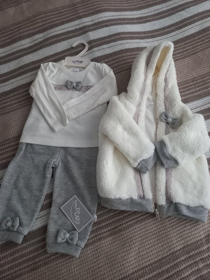 Gri Kürk Detaylı Bebek Takımı - Görsel 3