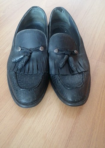Diğer Siyah Tuylu Loafer Ayakkabi