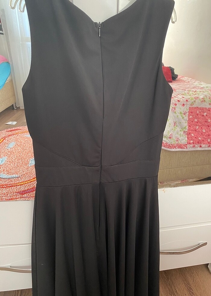 Siyah kısa elbise - Görsel 4