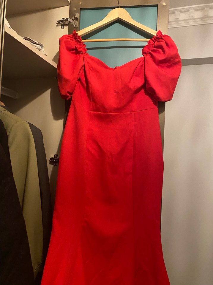 Kadın Kırmızı Mini Abiye Elbise - Görsel 3