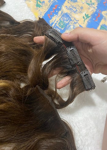 Gerçek saç postiş 8 parça - Görsel 3