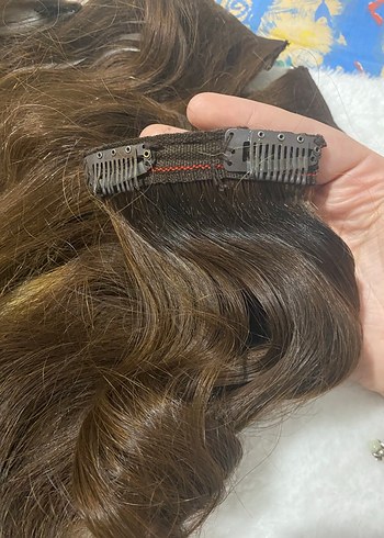 Gerçek saç postiş 8 parça - Görsel 2