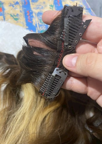 Gerçek saç postiş 8 parça - Görsel 4