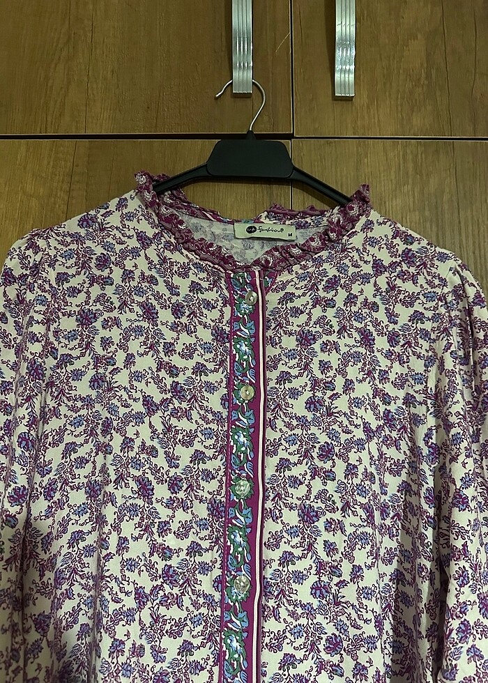 Desenli yazlık ince tunik - Görsel 4