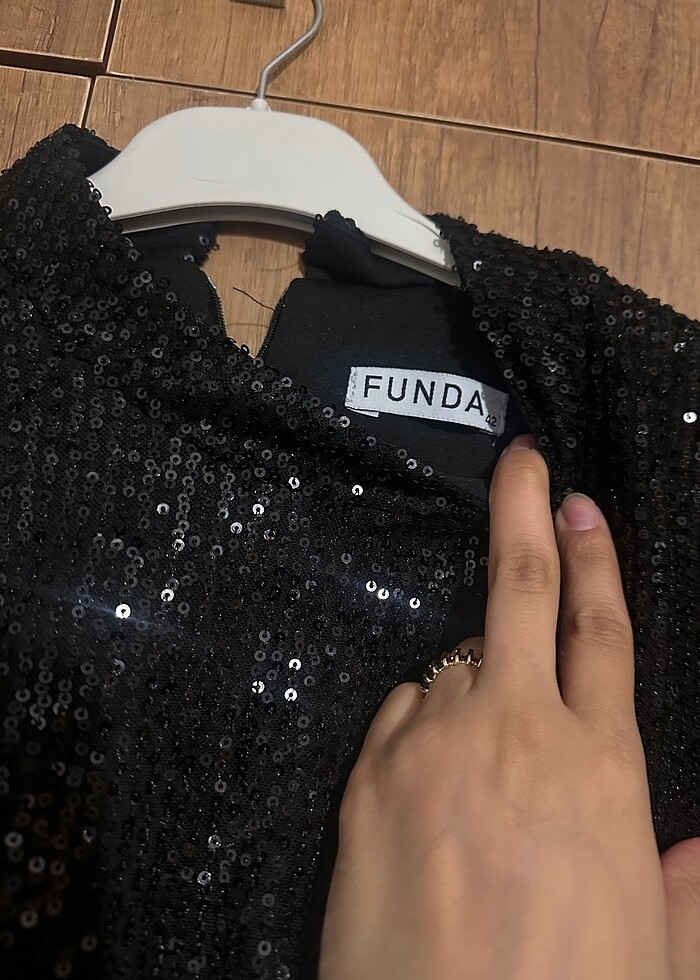 Tesettür pul payet abiye elbise - Görsel 5