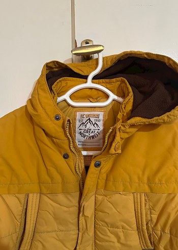 Sarı Erkek Çocuk Düğmeli Street Wear Mont - Görsel 2