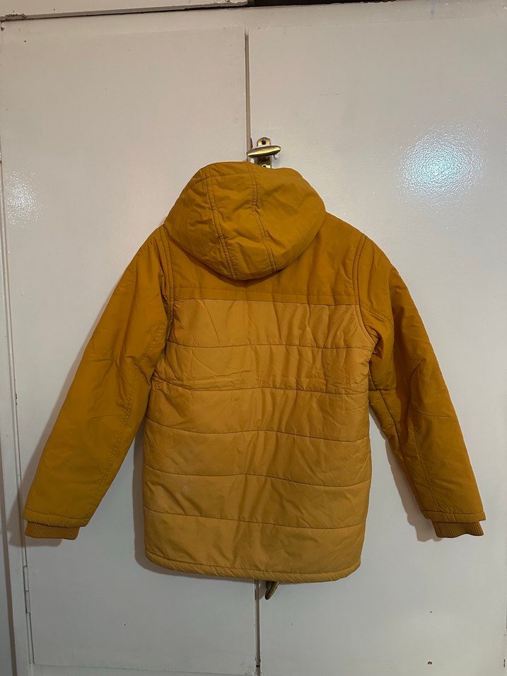 Sarı Erkek Çocuk Düğmeli Street Wear Mont - Görsel 3