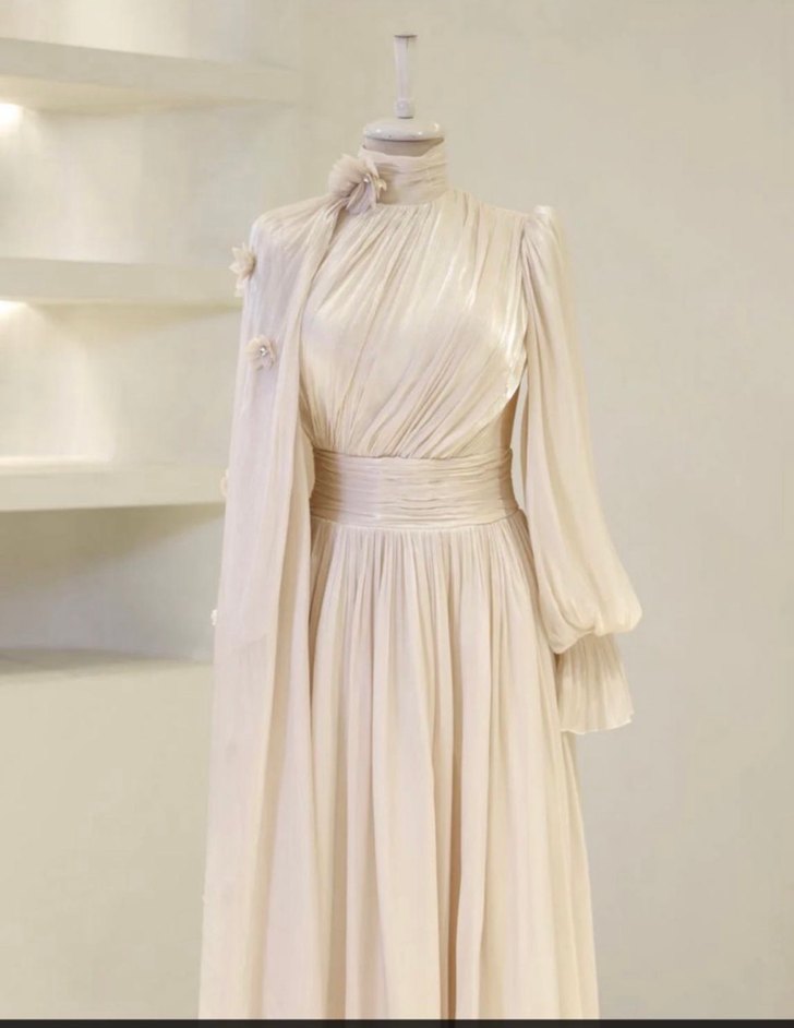 Pudra tesettür abiye - Görsel 2