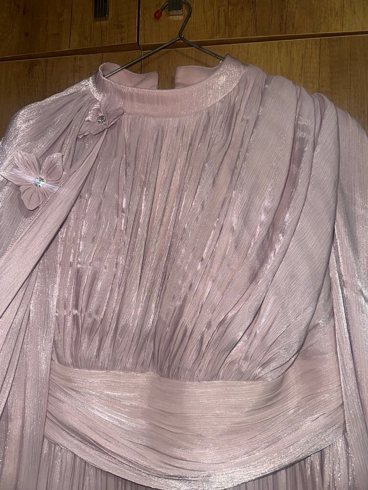 Pudra tesettür abiye - Görsel 4